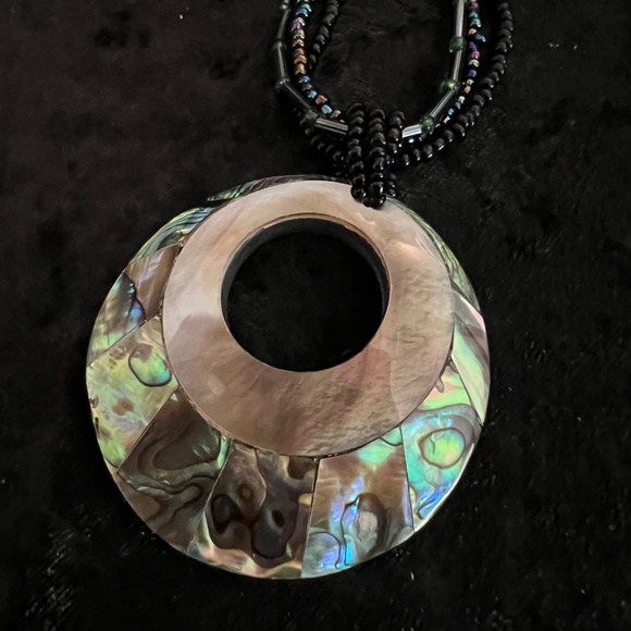 Curated Jewelry Set #26 - Necklace, Bracelet, Earrings *abalone shell/multicolor - Picture 3 of 7